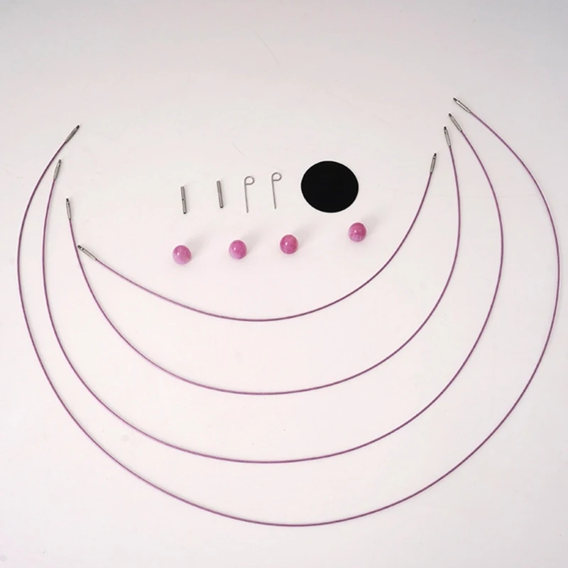 9 пар алюминиевых сменных круговых спиц 3 0-6 0 мм для вязания