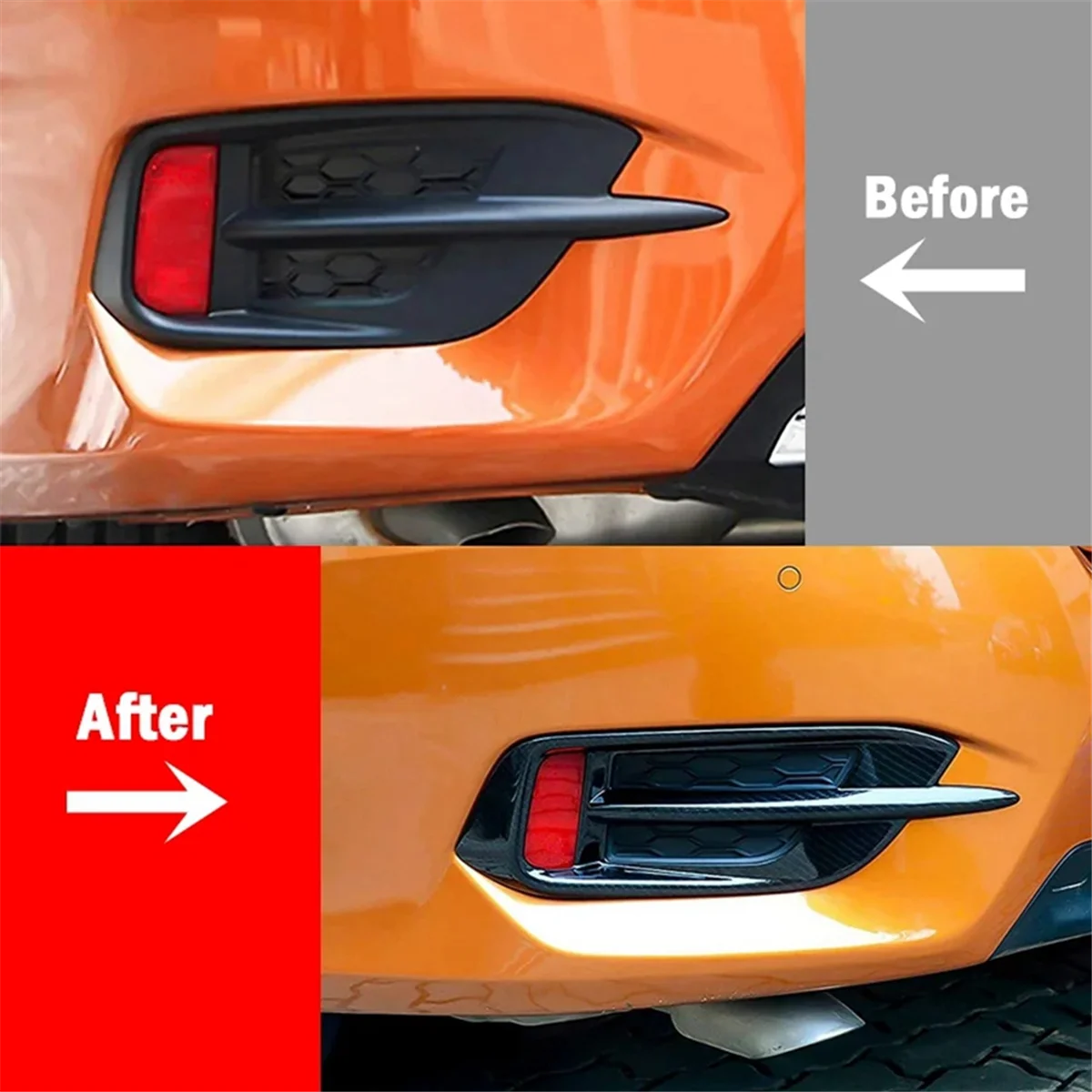 Задняя противотуманная фара из углеродного волокна для Honda Civic 10 2016 2017 2018 2019