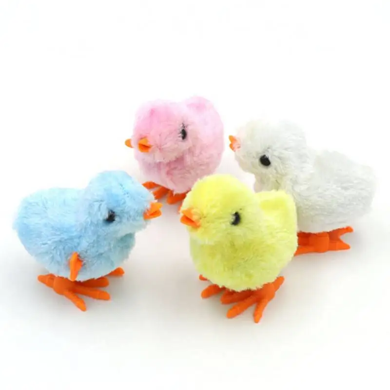 

1Pcs Wind Up Chick Toys Novelty Jumping Chicken Plush Baby Chicks Toys Favors Supplies Props Gift for Kids Boys Girls