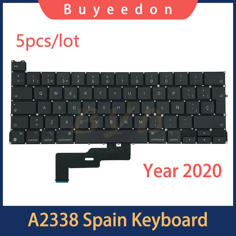 

5 Pcs/lot New Laptop a2338 Spain Spanish Keyboard Replacement For Macbook Pro 13" M1 A2338 Keyboard 2020 Year