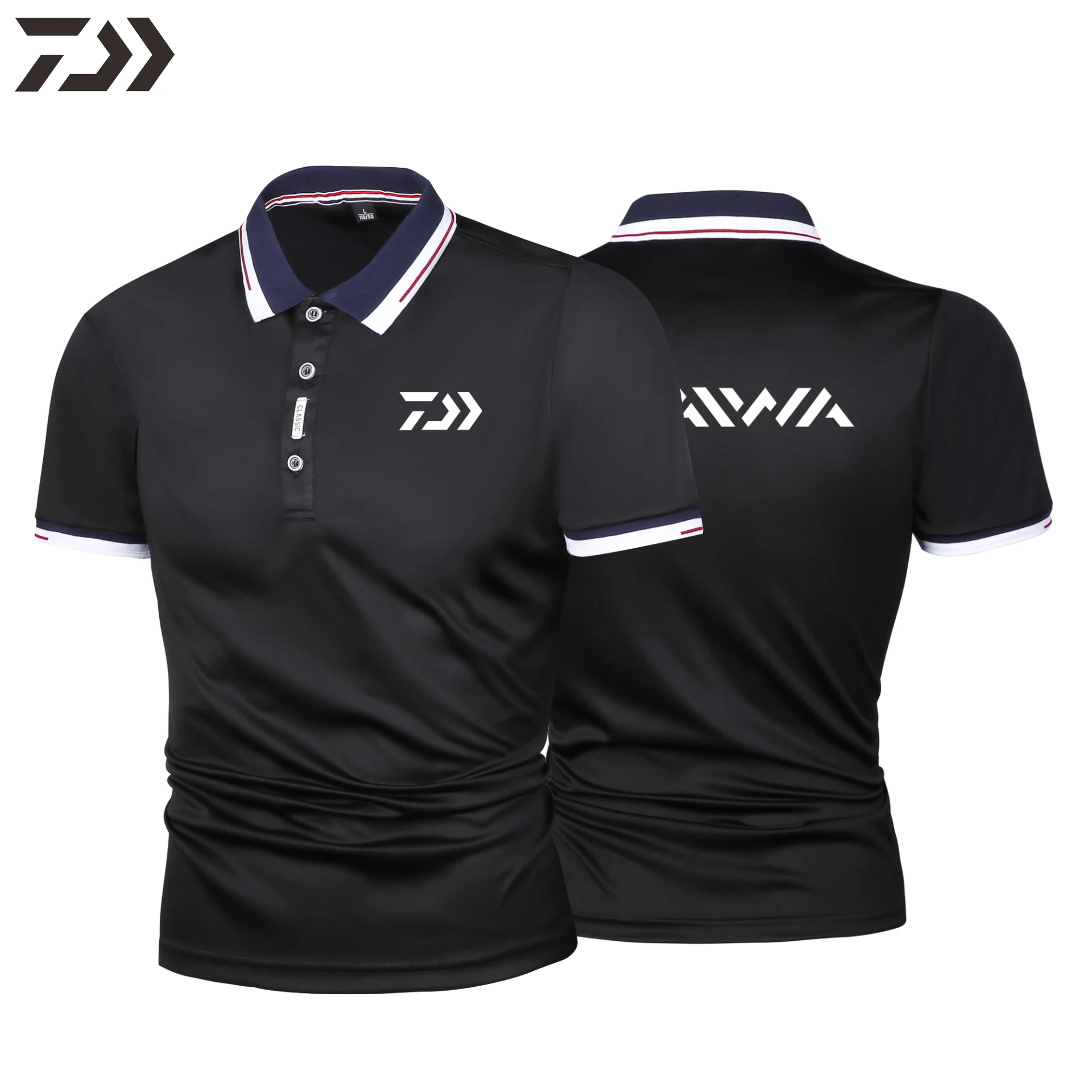 

Daiwa Fishing Shirt Men Tee Polo Shirt Thin Anti-Sweat Outdoor Sport Fishing Wear Breathable Quick Dry Fishing Clothes Summer