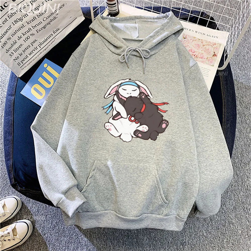 

Anime Comic Mo Dao Zu Shi Cute Bunny Printed Hoodie Kawaii Fashion Male Streetwear EU Size Sweatshirt Grils Oversized Pullovers