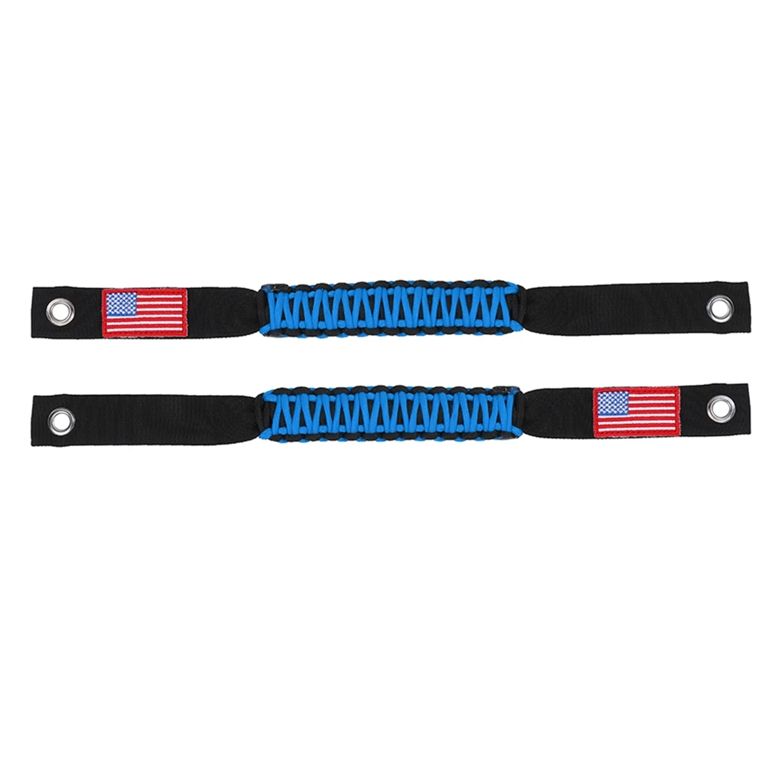 

Roll Bar Grab Handles for Ford Bronco 2021 2022 2 Door 4 Door Accessories, Paracord Grip Handle with US Flag, Blue