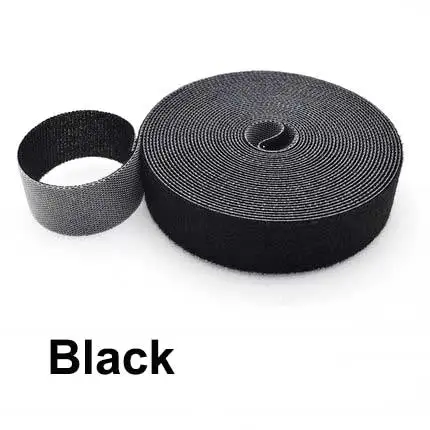 

5 м/рулон, 10/15/20 мм, многоразовая крепежная лента, кабельные стяжки, двухсторонние ремни с крючками и петлями для проводов, шнуров, органайзер для проводов