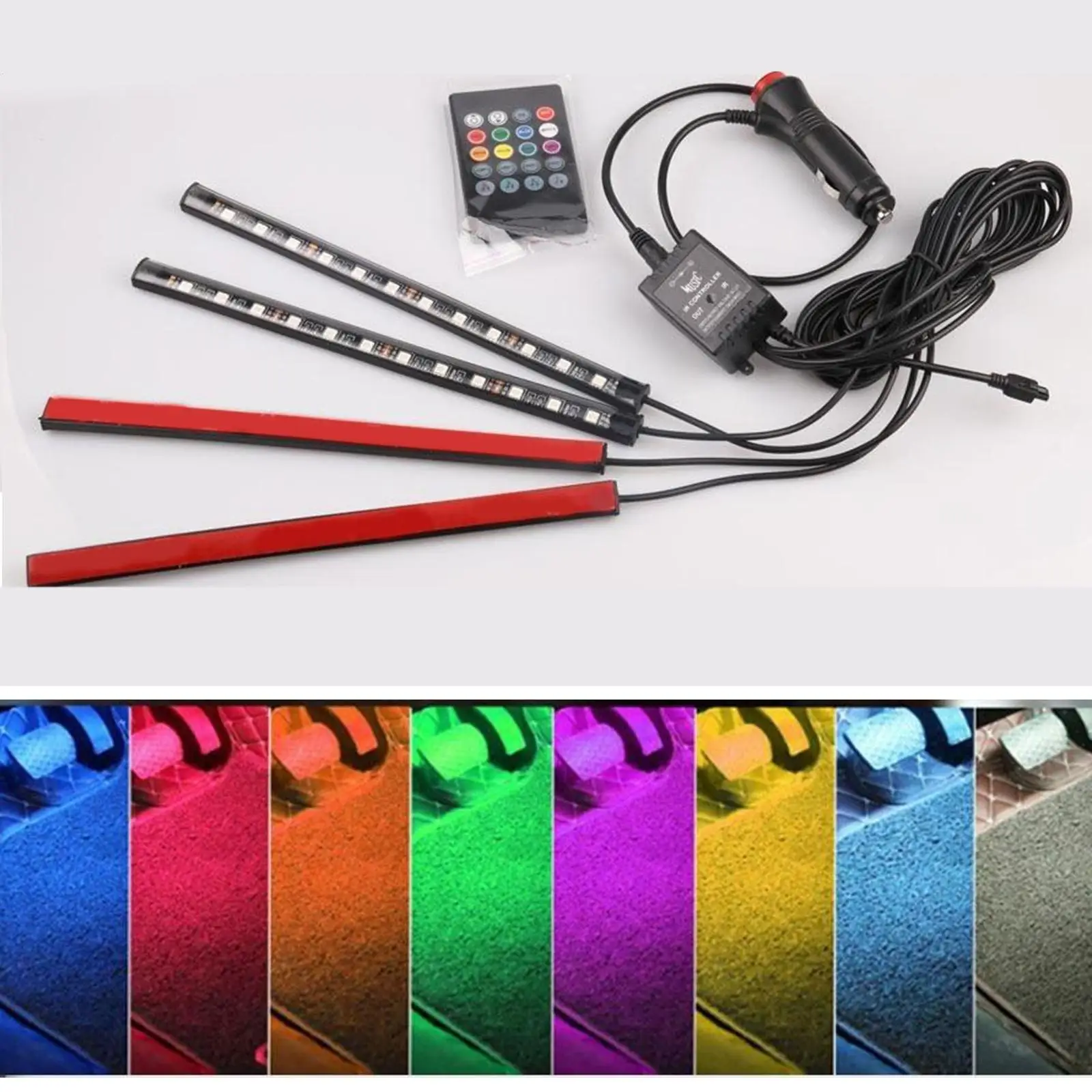 

4 шт., автомобильная светодиодная RGB-подсветка