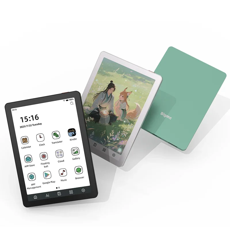 Фото Электронная книга Bigme 6'' B6, цветной экран E-Ink, 300PPI, 4 ГБ+64 ГБ, Android 14 с системой Google Play, планшет-ридер. №2