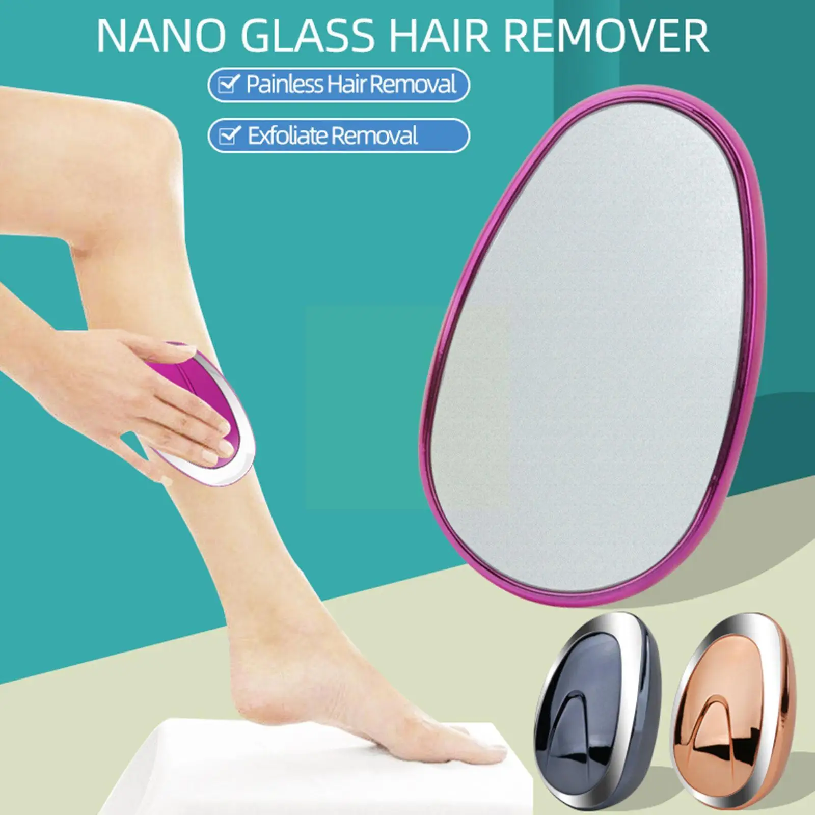 

Reusable Painless Physical Hair Removal Epilators Crystal Erase Cleaning Tool Depilation Body Safe Hair Easy Beauty Reusabl O7H5