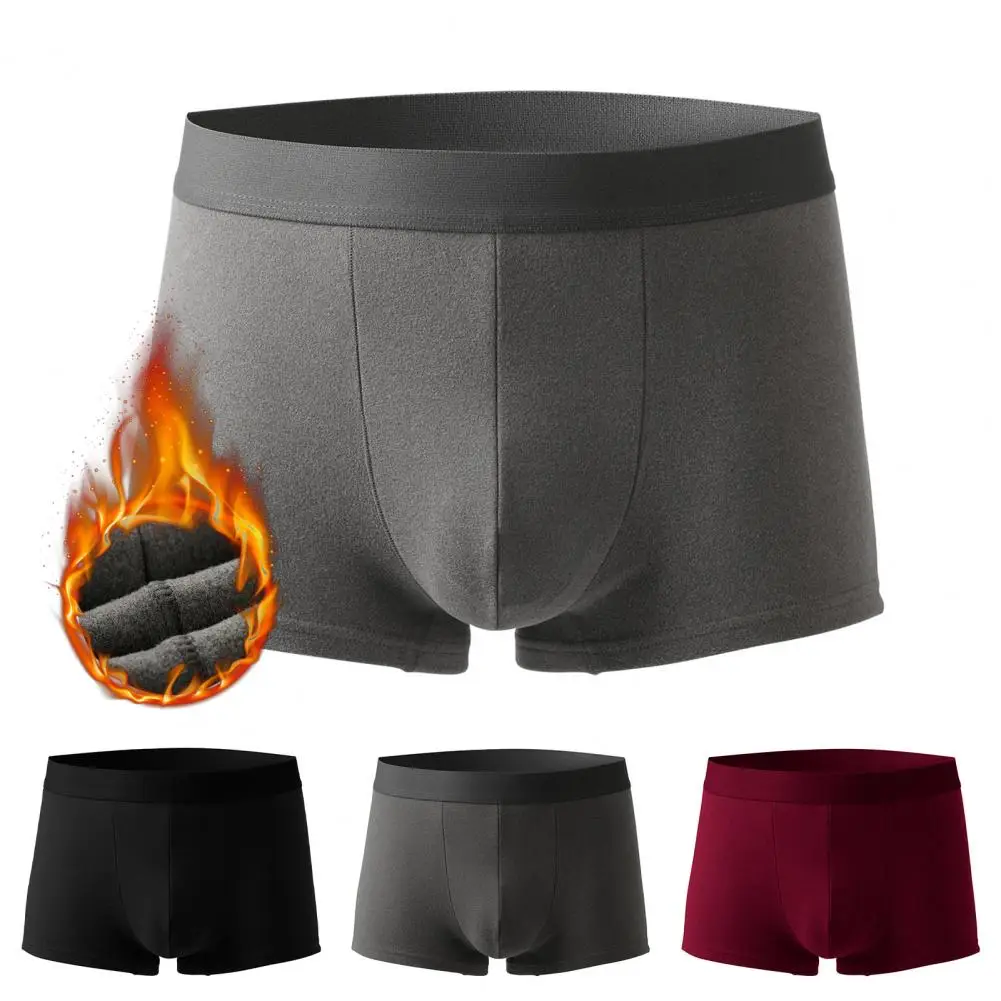 

Winter Underpants Elastic Intimate Men Boxers High Elasticity Winter Underpants