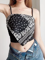 summer sexy streetwear printing cute crop tops for women fashion clothes y2k white corset top short black cami under shirt bras