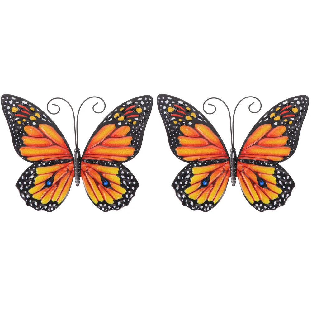 

Butterfly Wall Hanging Outdoor Butterflies Ornament Decor Decoration Iron Craft