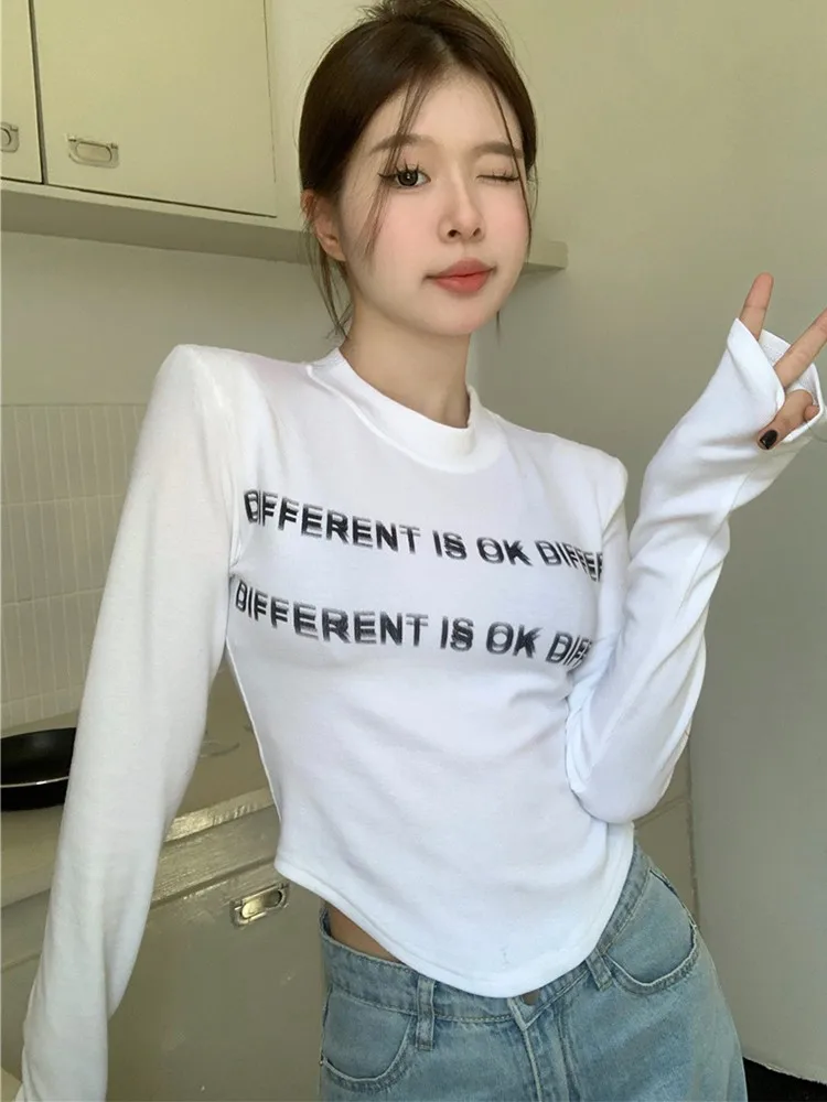 Футболка женская облегающая с длинным рукавом в готическом стиле - купить по