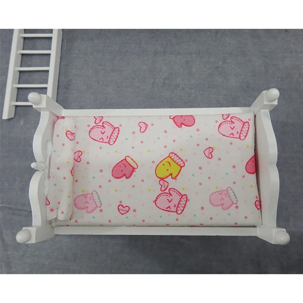 1:12 миниатюрная мебель для детской спальни двухъярусная кровать декор кукольного