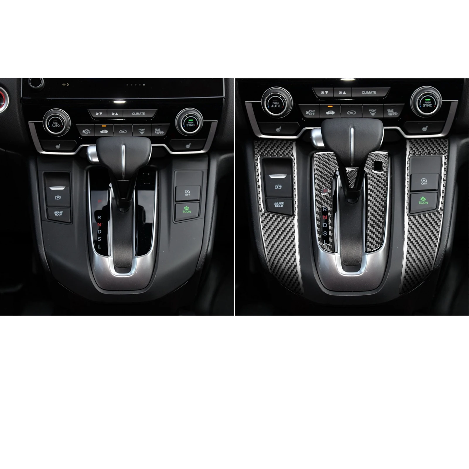 Для Honda CR-V CRV 2017 2018 2019 2020 2021 центральная консоль из углеродного волокна набор