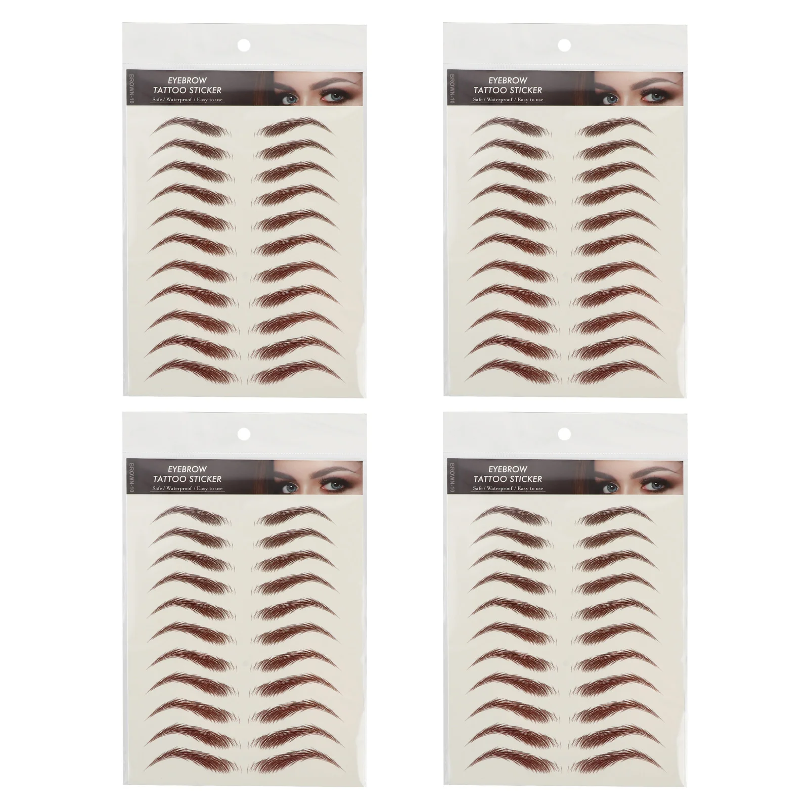 

Eyebrowtemporarybrow Stickers Transfers Hair Imitation Natural Authentic 4Dwaterproof Peel Off Brown