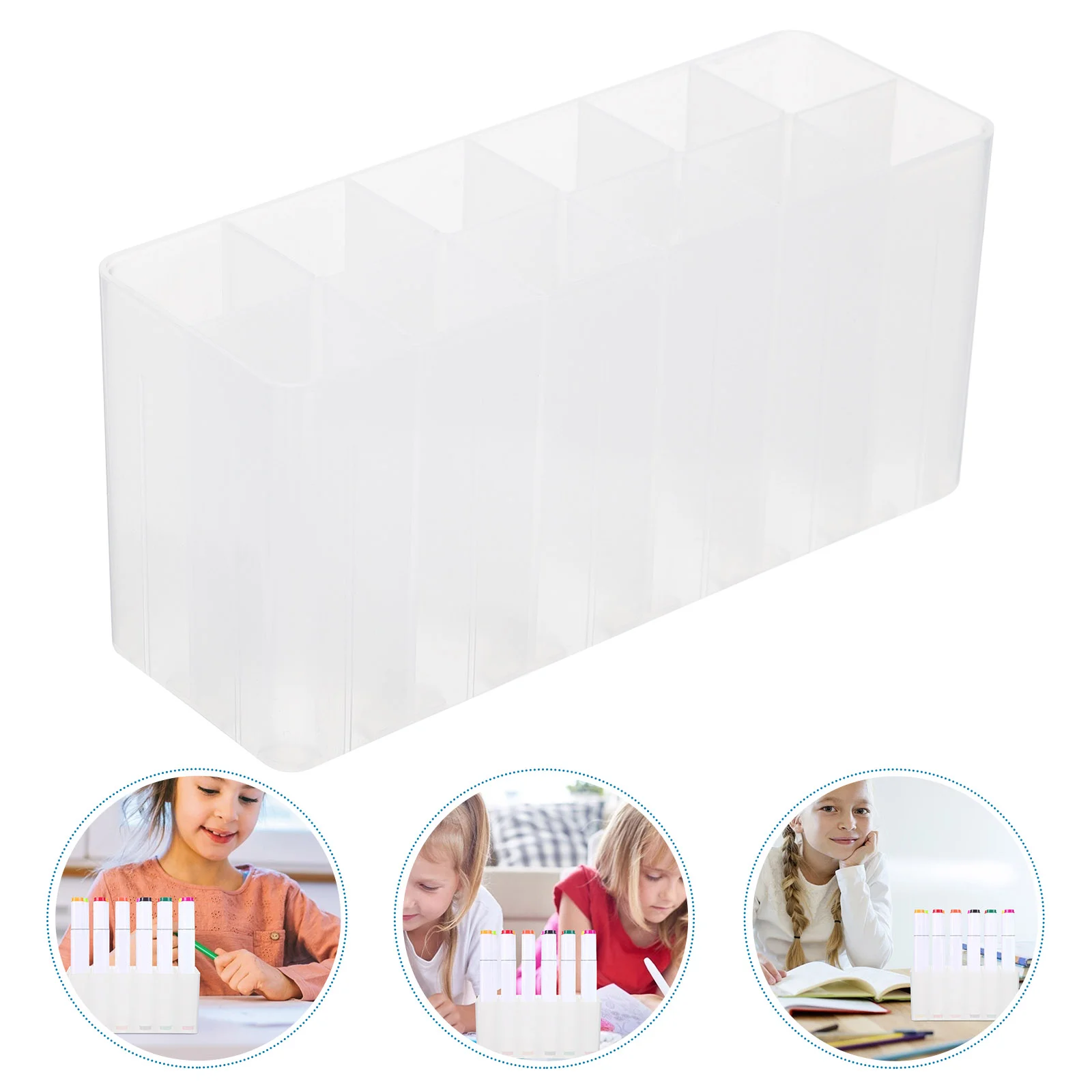 

10pcs Pen Holders Useful Fine Mark Pen Holders Container Desktop Pen Holder