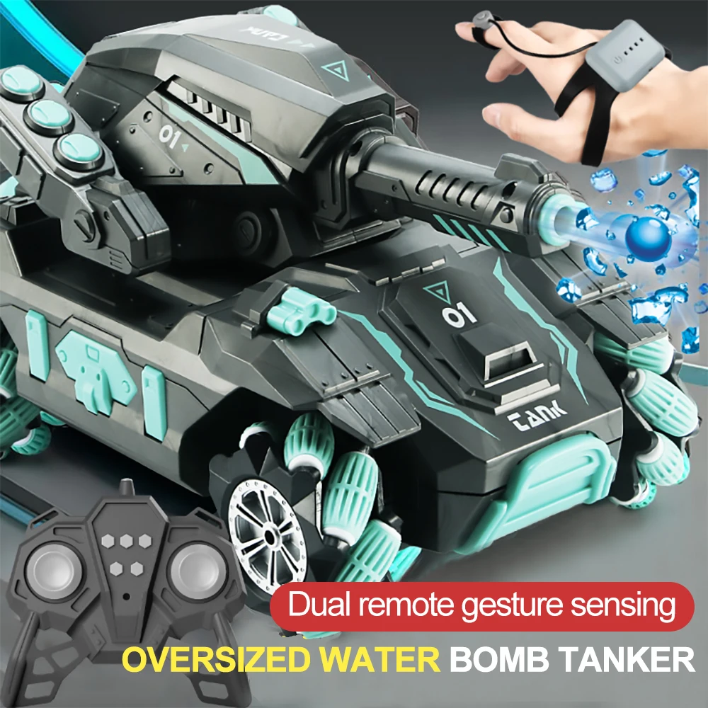 Rc Tank Toy 4 WD Water Bomb 2.4 G Remote Control Stunt Car Drift Off-Road Vehicle Kids Driving Toys Children Gifts For Boys Kids