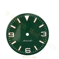 exp 369 c3 lume watch mod green dial arabic for skx007 skx009 abalone dive watch turtle nh35 movement 28 5mm
