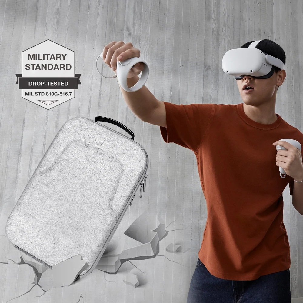 

Фетровая Защитная сумка для хранения очков Oculus Quest 2/Quest, уличный портативный дорожный Чехол для очков виртуальной реальности, гарнитуры, акс...