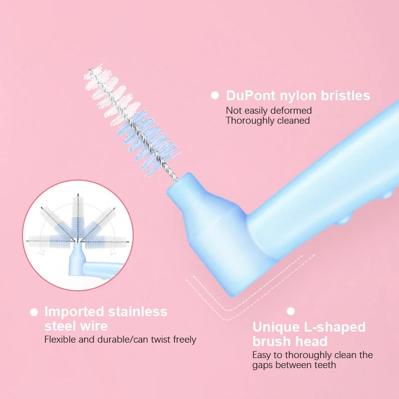 10 шт. межзубная щетка для ортодонтической чистоты между зубами микрощетка