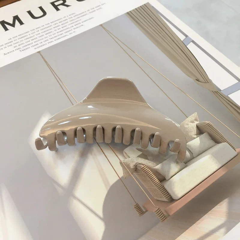 Прозрачная Заколка-краб для волос однотонная акриловая заколка-Пряжка Винтажная