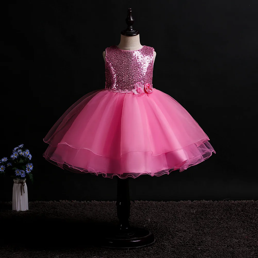 

Rose Red Princess Dresses Birthday Party for Kid Girls 3 - 12 Year Children Cosplay Dress Costume Halloween Evening Gown Vestido