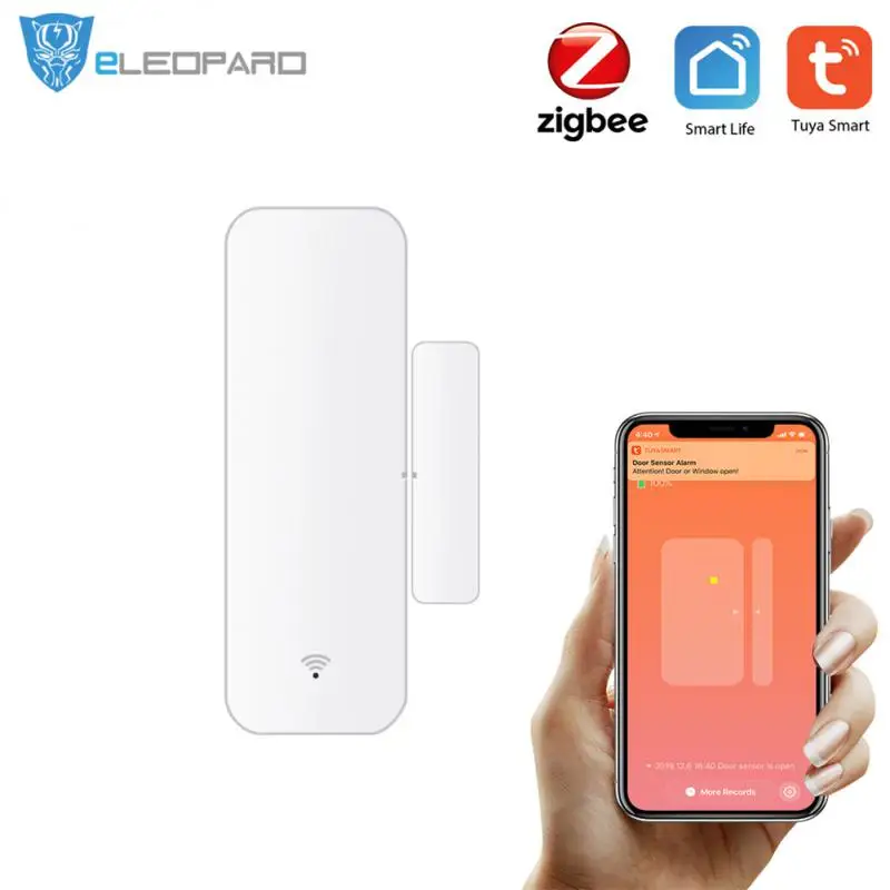 

CoRui Tuya ZigBee Door Sensor Intelligent Window Magnetic Detector Intelligent Linkage Door Magnetic Wireless Door Window Sensor