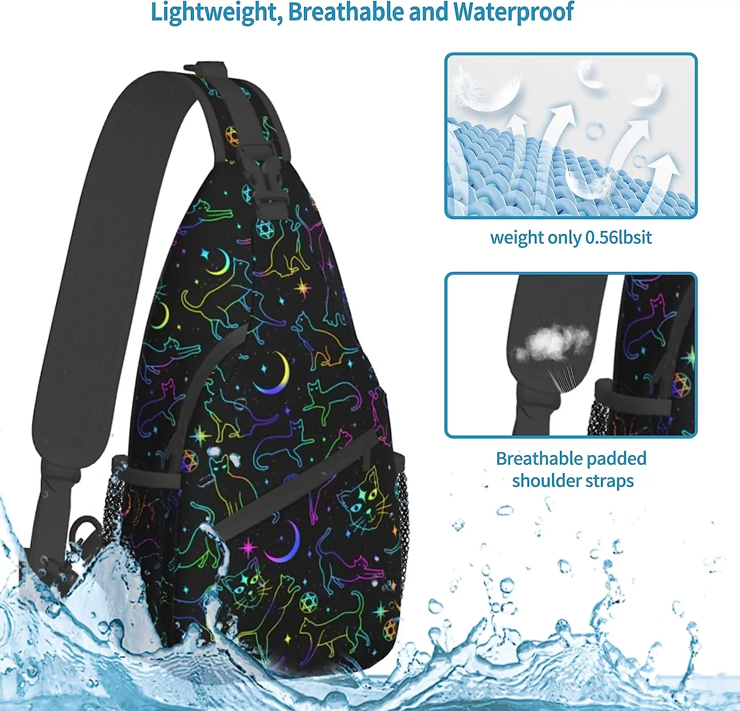 Рисунок 2 - Яркий рюкзак-слинг с кошкой