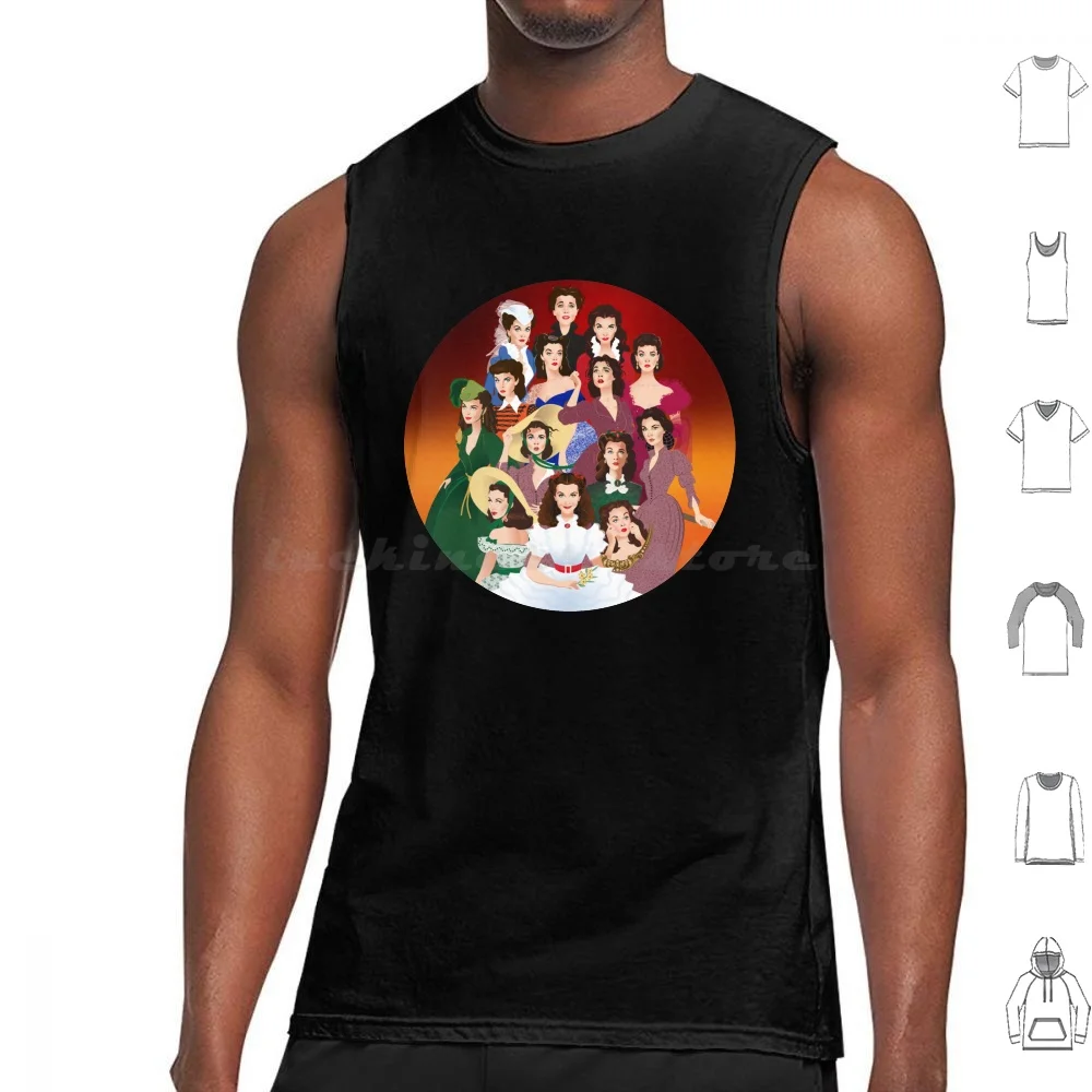 

Scarlett O'Hara Tank Tops Print Cotton Alejandro Mogollo Art Alemogolloart Alejandromogolloart Gone With The Wind