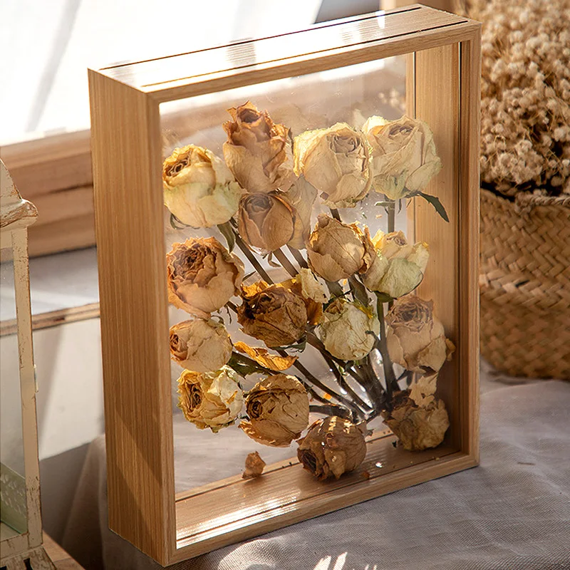 

Рамка для демонстрации цветов, прозрачная рамка для букета, деревянная рамка для сухих цветов, витрина, настенное крепление, рамка для хранения образцов цветов, домашний декор