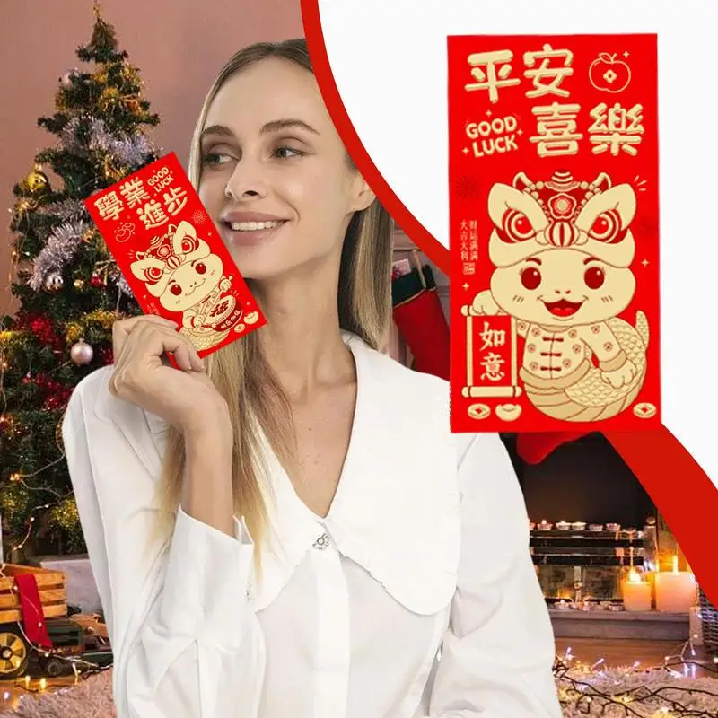 Конверты для денег Lucky Money 6X Hong Bao Красные конверты Легкие Китайские красные