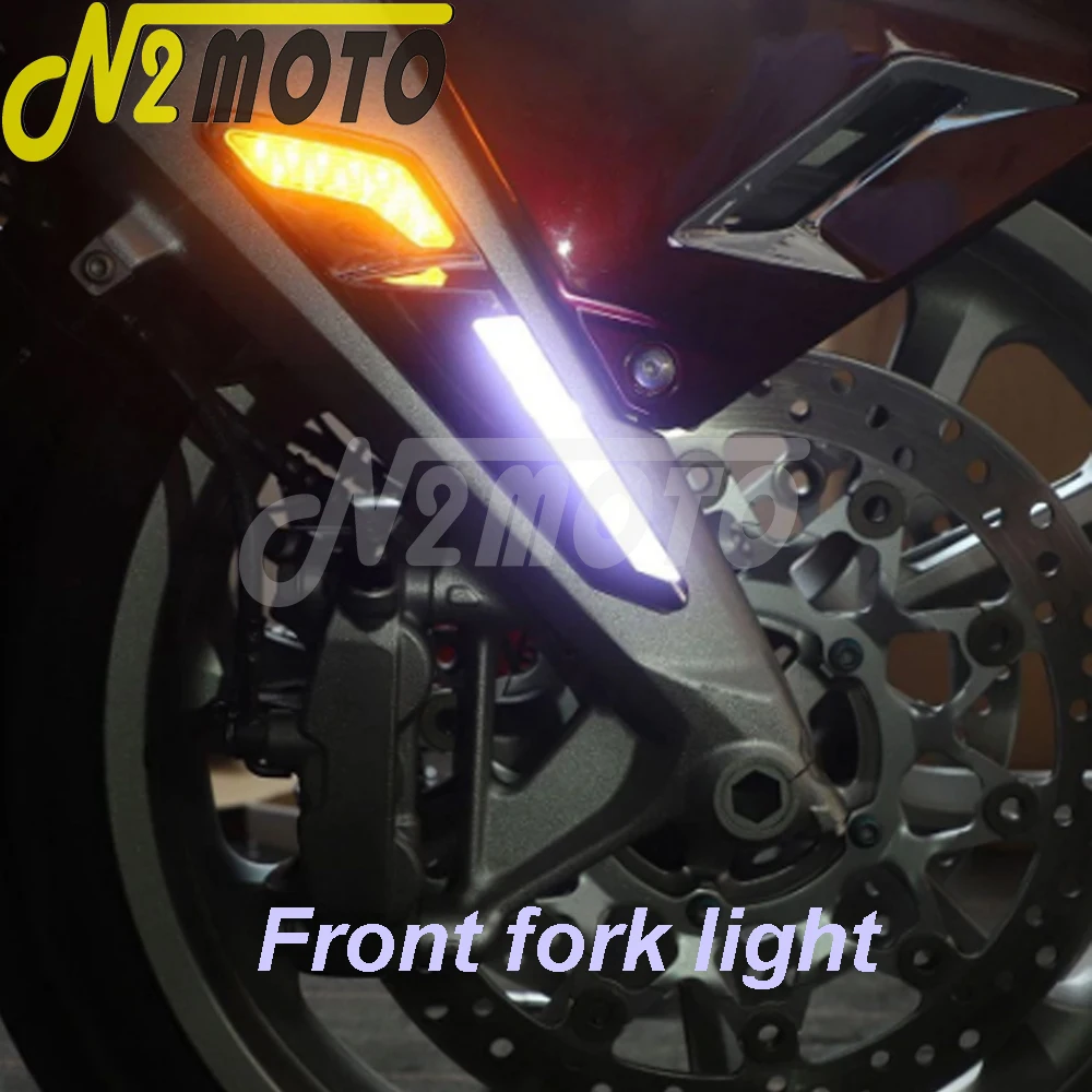 Черные хромированные светодиодные фары для мотоцикла Honda GL1800 Gold Wing GL 1800 Tour F6B 2018 2019