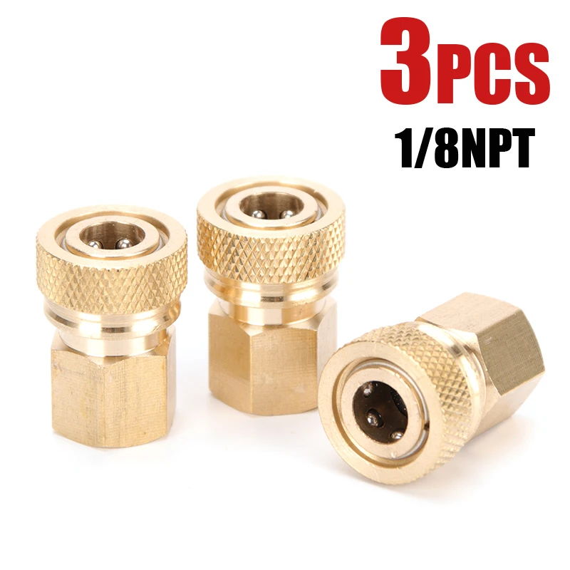 3 шт., резьба M10, быстроразъемный адаптер для заправки воздуха, соединительные розетки NPT BSPP, медные быстроразъемные соединения, фитинги
