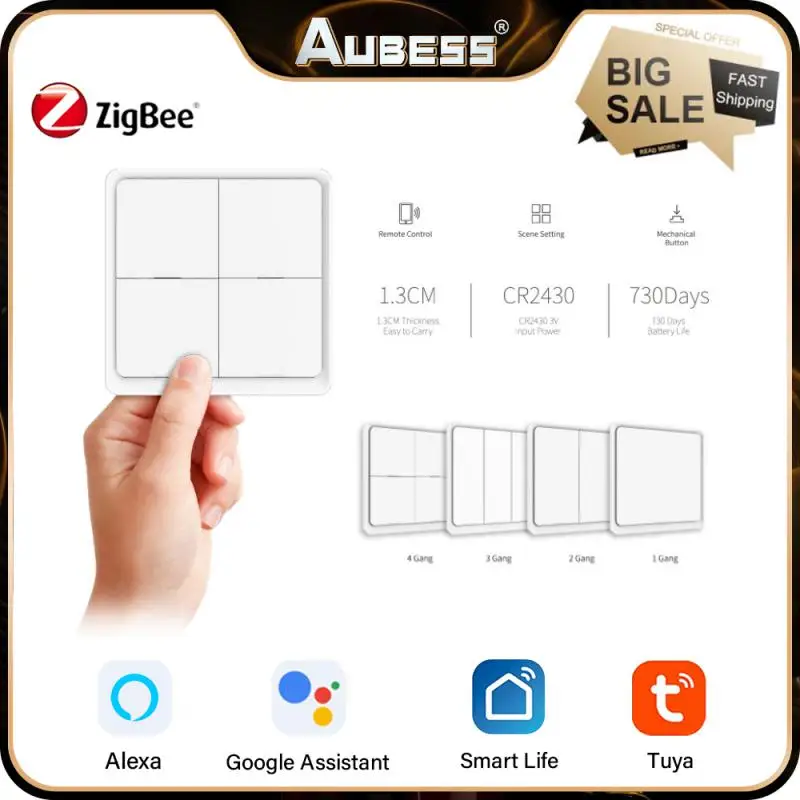 

Tuya ZigBee Беспроводной 12 сценический переключатель 4 переключателя кнопочный контроллер умная Автоматизация жизни сценарий поддержка Alexa Google