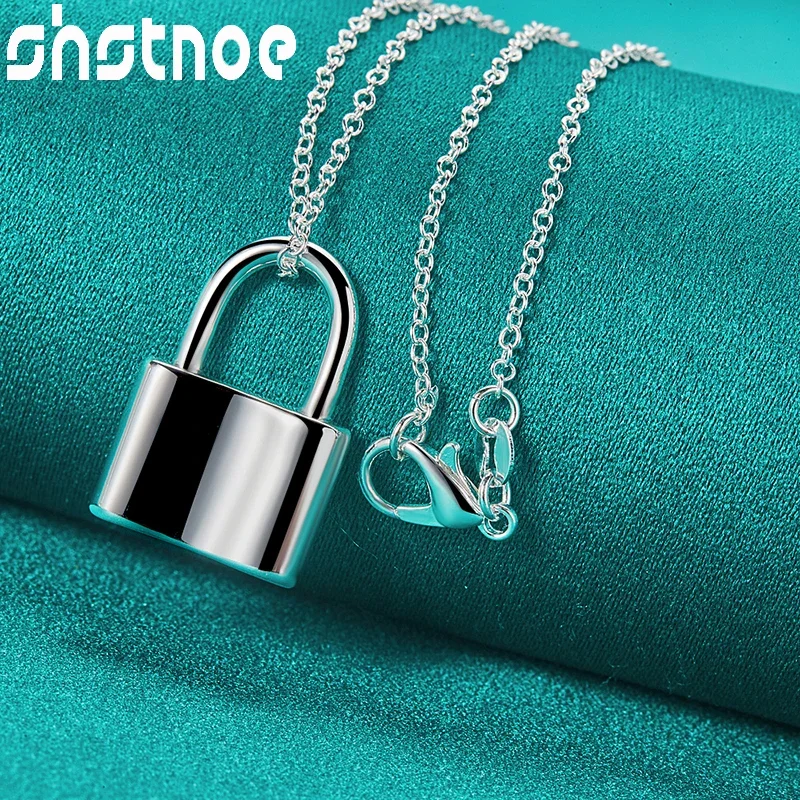 Цепочка SHSTONE из стерлингового серебра 925 пробы с подвеской-замком 40-75 см