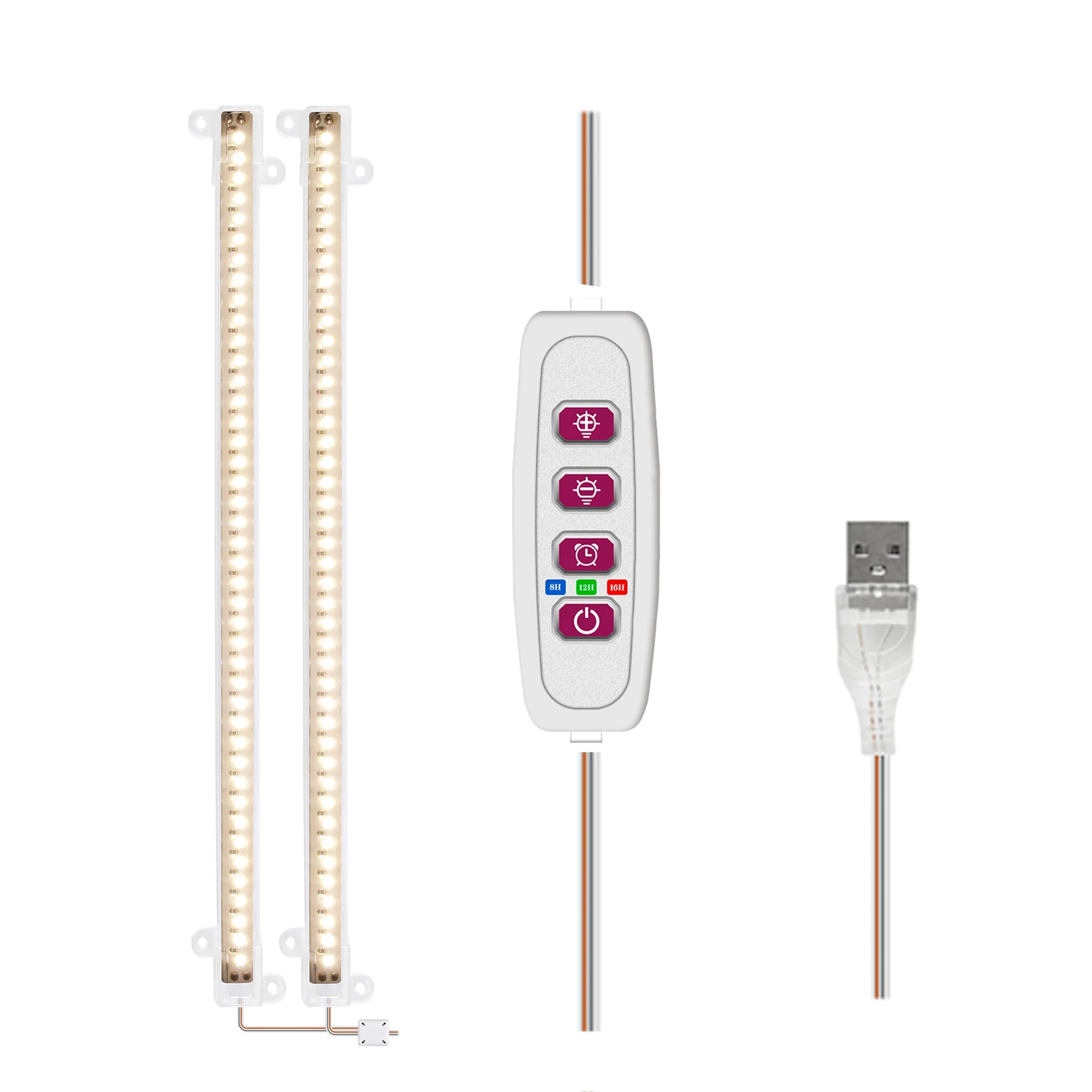 

LED Grow Light Strips For Plants Full Spectrum Light 84 LEDs / 168LEDs Auto ON & Off Function Grow Lamp For Indoor Plants Garden