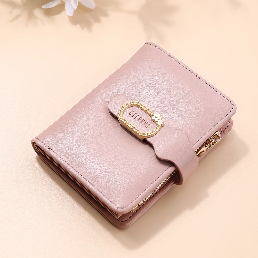 

Короткий кошелек для женщин, модные бумажники для мелочи, маленькая Дамская кредитница, мини-клатч на защелке для девушек