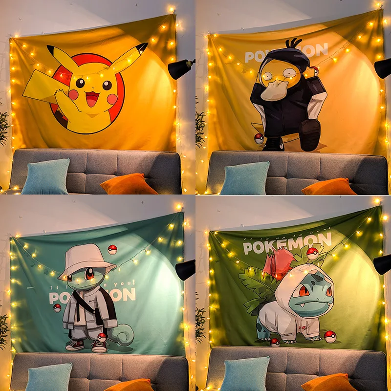 

Hot Kids Birthday Party Backdrop Pokemon Theme Decoration Pikachu Photography Background Pocket Monster Event Wall Photo Banner