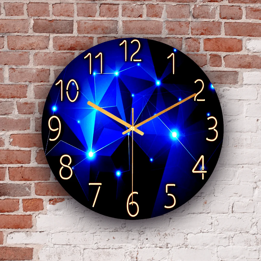 

modern visions geometric wall clock Fashion Wall Clock Landscape Light Luxury Colorful Art Clocks Living Bedroom Home Decor