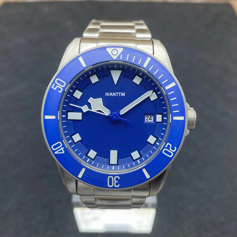 

42mm mechanical watch, sapphire glass, Miyota movement, 21600 amplitude, 316 stainless steel lumens bezel, 3bar water resistant