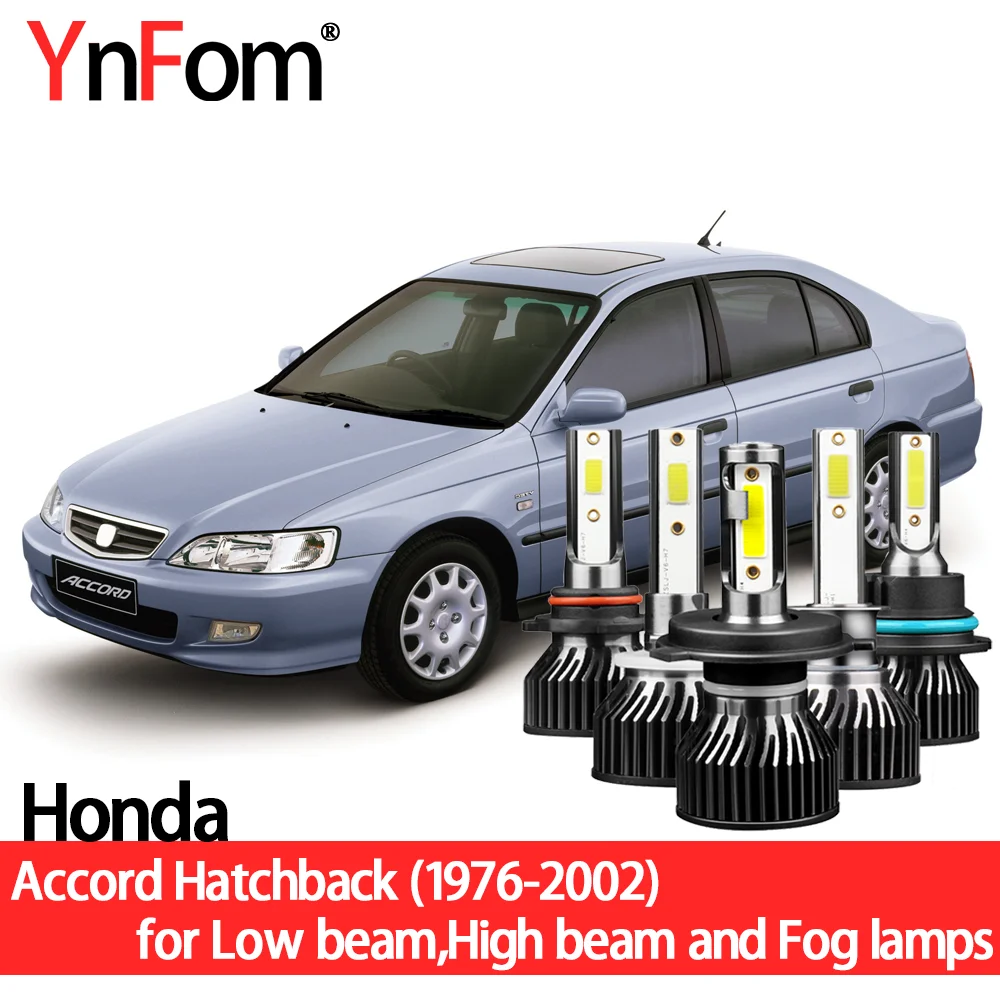 

YnFom Honda Special LED Headlight Bulbs Kit For Accord Hatchback 1976-2002 Low beam,High beam,Fog lamp,Car Accessories
