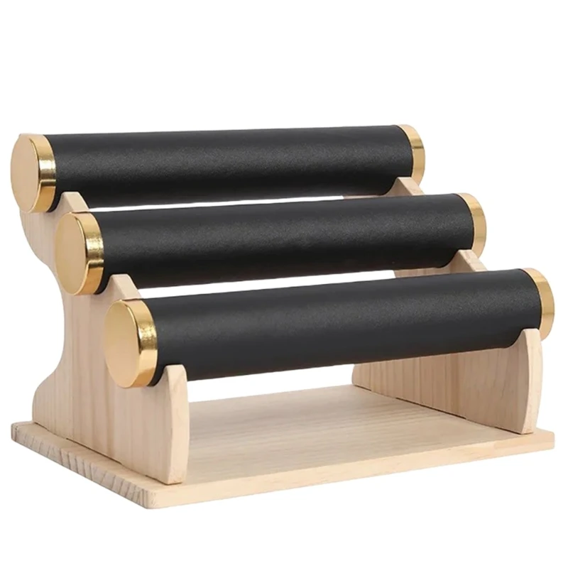 Элегантные органайзеры для браслетов прочный деревянный плюшевый держатель