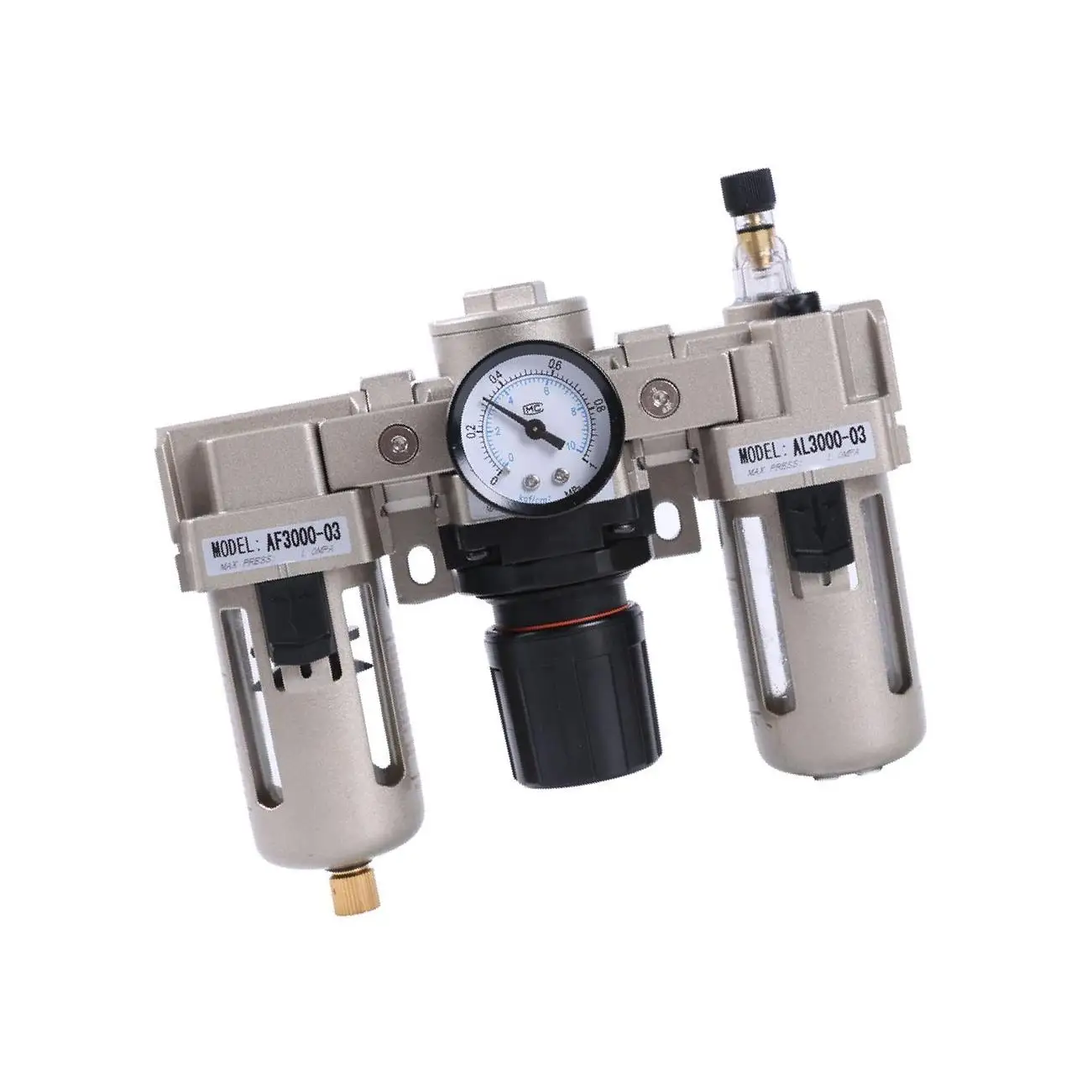 

SMC Type 3 Unit Combo Compressed Air Filter Regulator Valve AC3000-03
