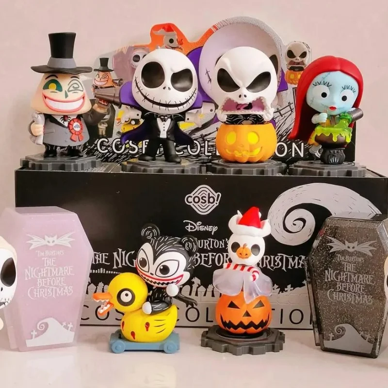 Фото New Hot Toys The Nightmare Before Christmas Blind Box Figures Jack Sally Cosbi Collectible Figurine Doll Christmas Birthday Gift №1