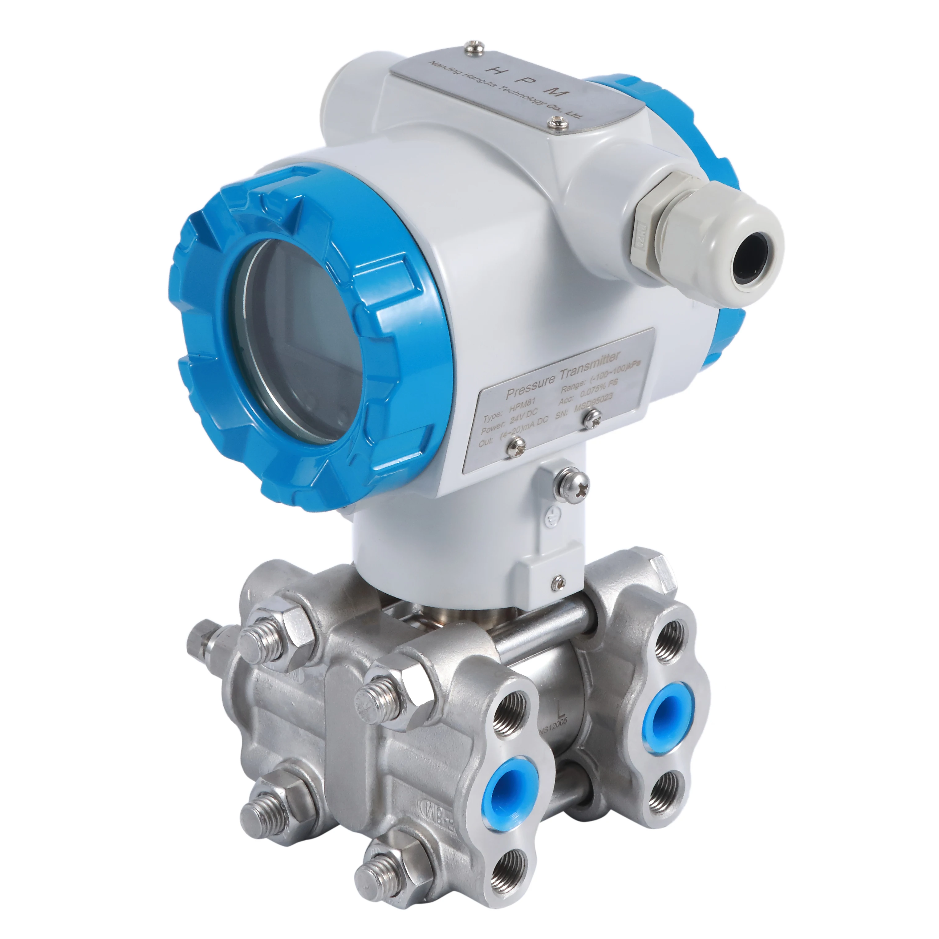 

1kPa 4-20ma hart 0.075% high accuracy differential pressure transmitter