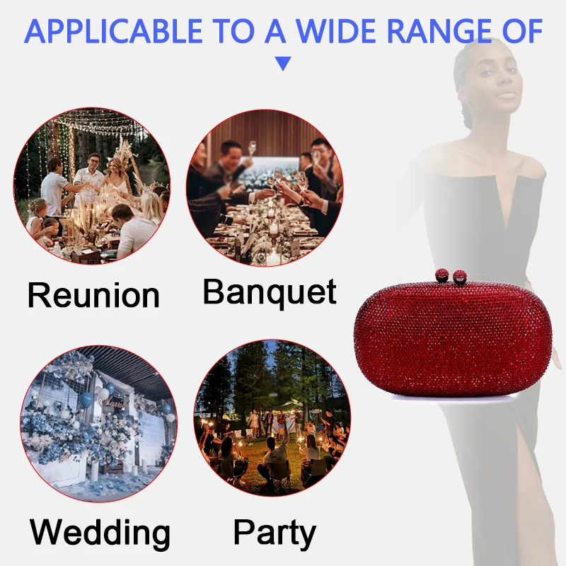 Новинка Женская вечерняя сумочка с кристаллами и стразами женская