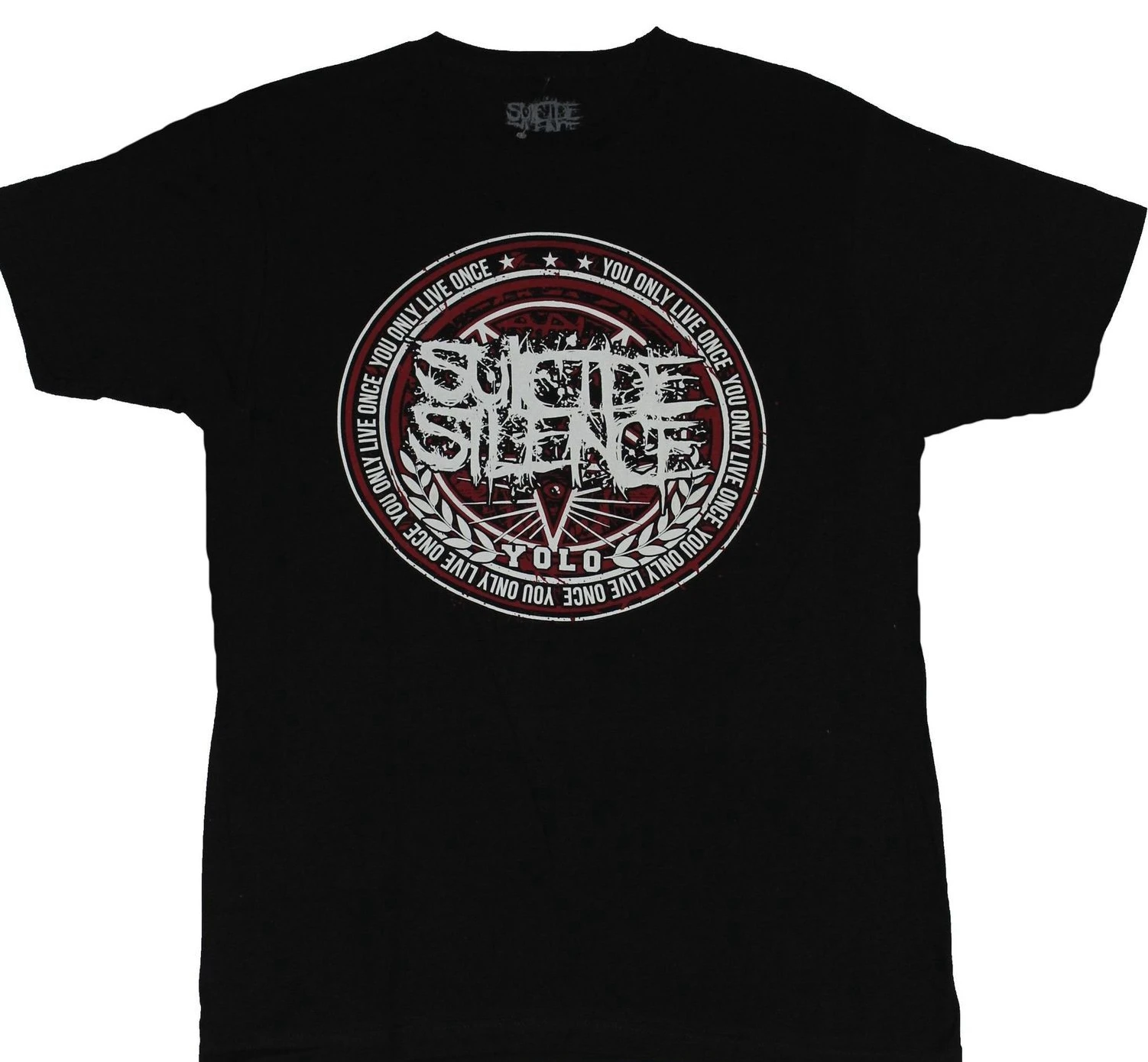 

Men Print Cotton O Neck Shirts Suicide Silence Mens T-Shirt Stressed Suicide Silence You Only Live Once