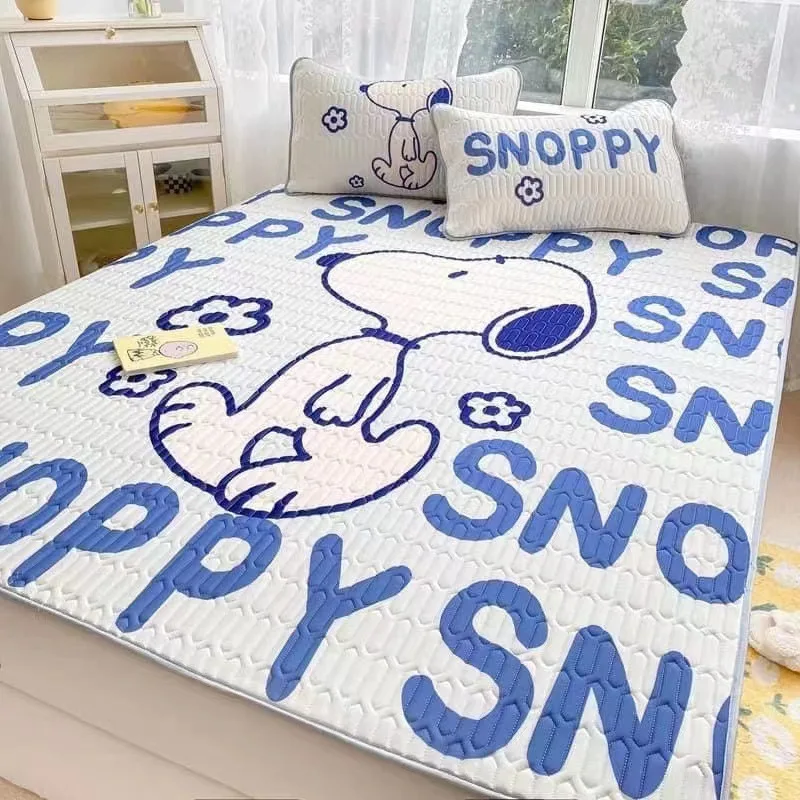 

Мультяшный снупис аниме моющийся латексный коврик Kawaii из трех частей складной мягкий коврик летняя удобная складная кровать мягкое сидень...