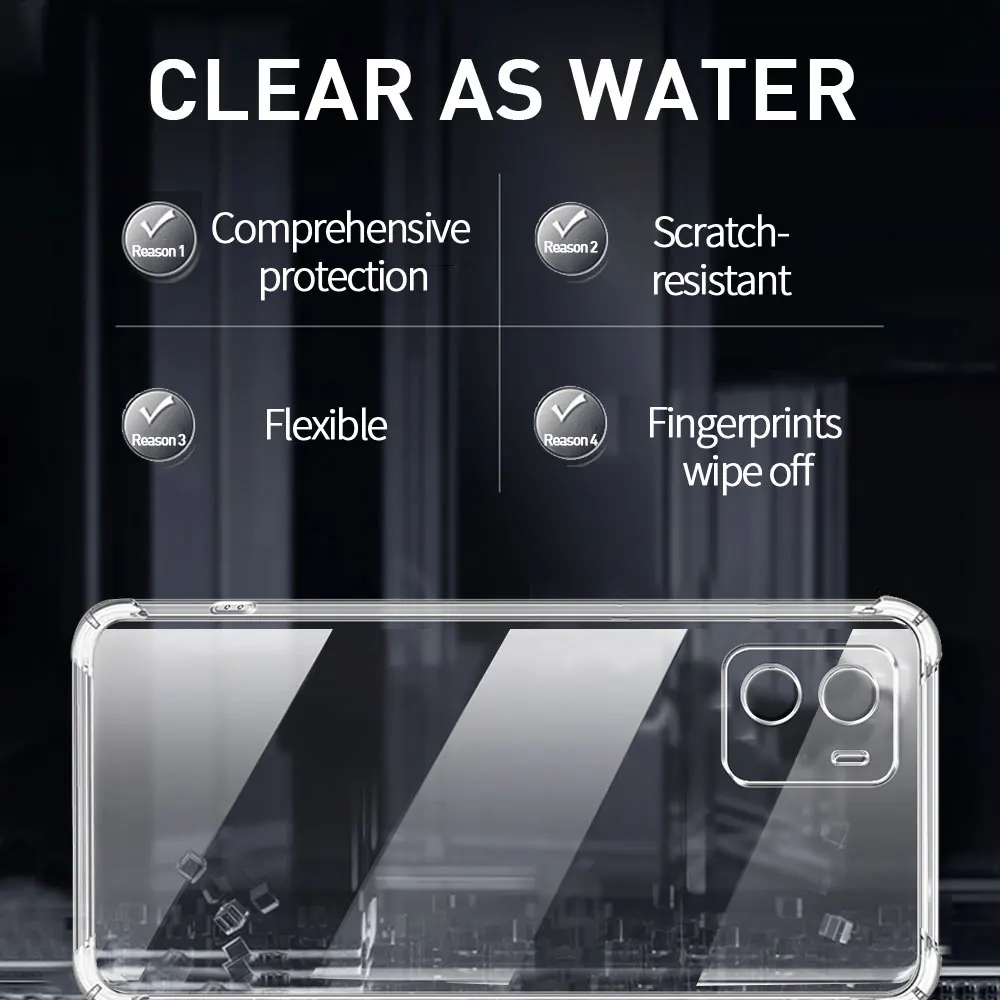 Для Vivo Y15S Y15A Y01 чехол модный мягкий силиконовый прозрачный противоударный для