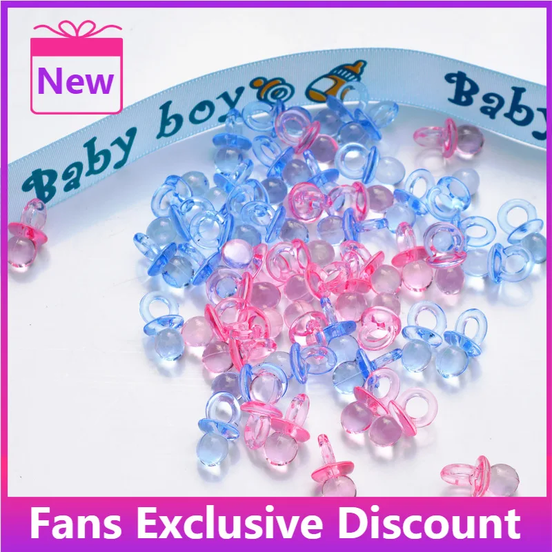 

Hot Sale 2022 50pcs Small Diamond Cut Pacifiers Bead Baby Shower Favors Boys Girls For Party Table Game Decor Party Supplies