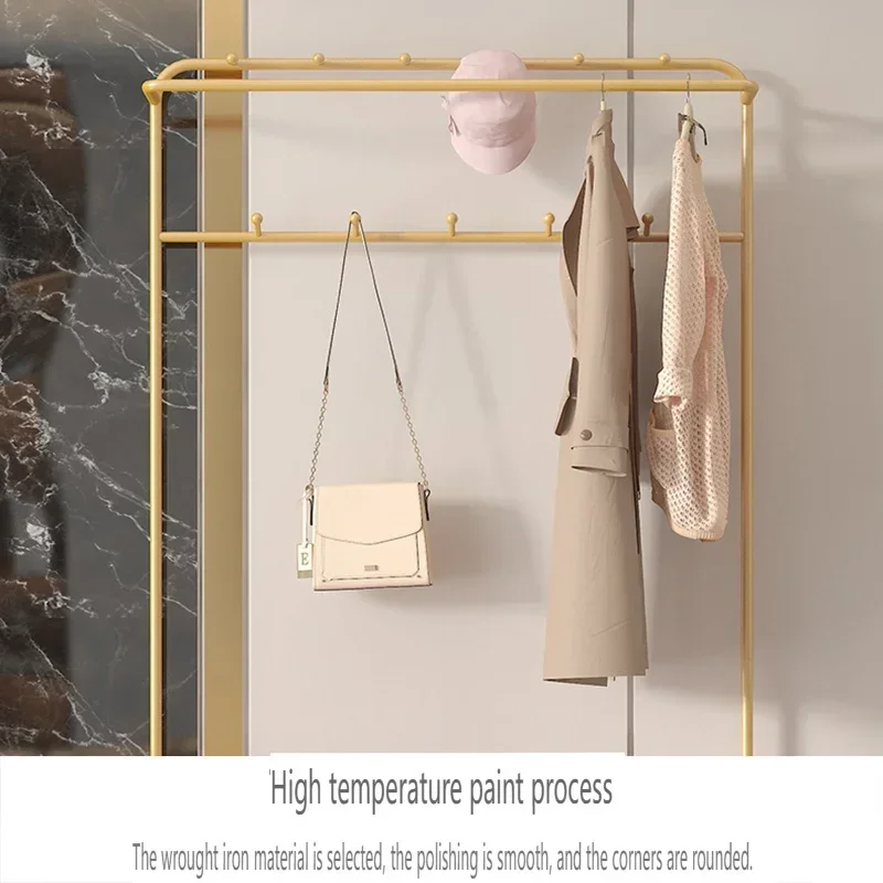 Вешалка для пальто и обуви простая металлическая скамейка с зеркалом 10 крючков